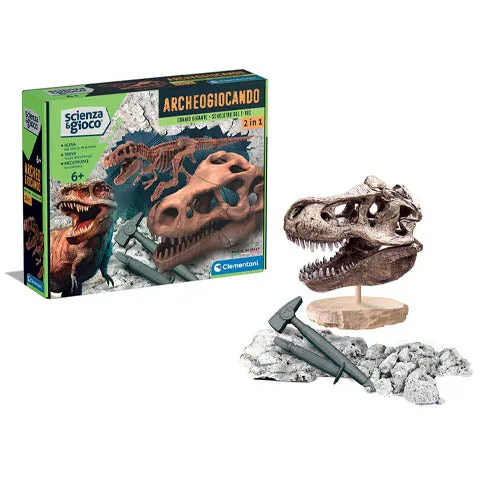 Scienza E Gioco T-Rex Cranio Gigante E Scheletro