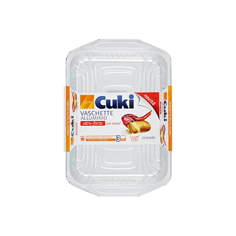Vaschette Alluminio 3 Pz. 32x21x5 Cuki