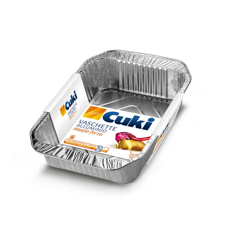 Vaschette Alluminio 2 Pz. 23,8x10x5 Cuki