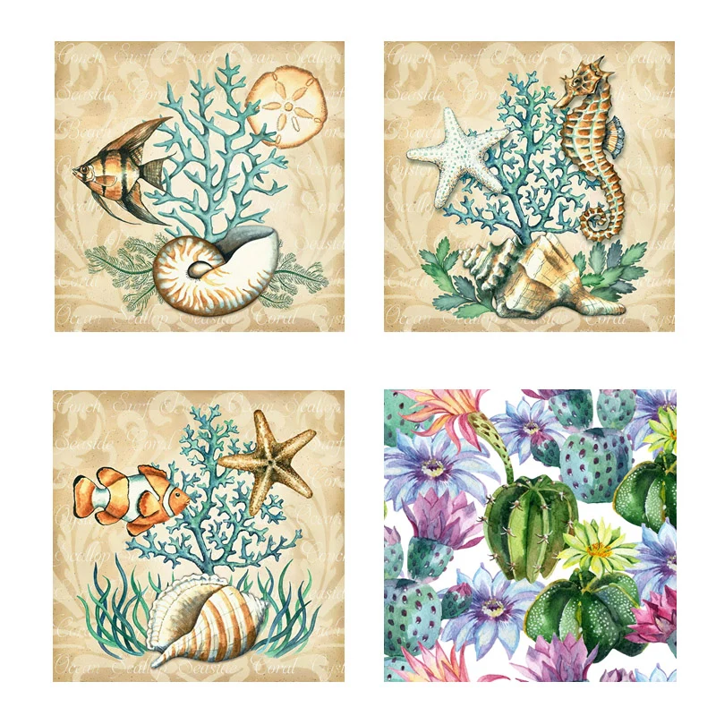 Quadro Canvas Stampato 30x30 5 Decorazioni