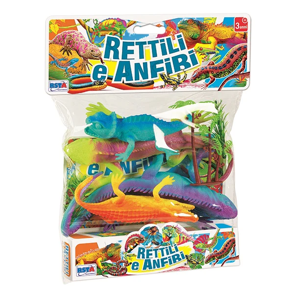 Busta Rettili E Anfibi 4 Pz Colori