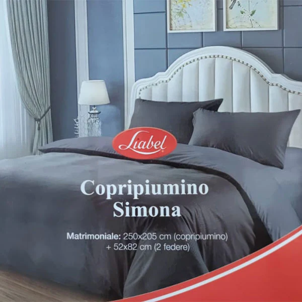 Copripiumino Simona Matrimoniale Tinta Unita Ass.