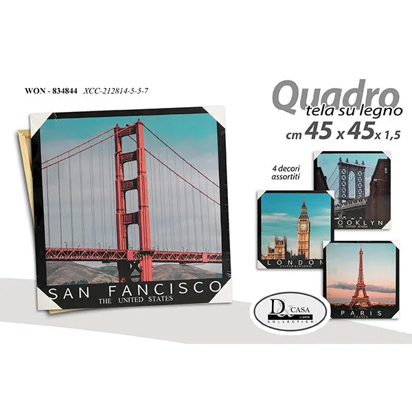 Quadro 45x45x1,5cm Assortito 834844