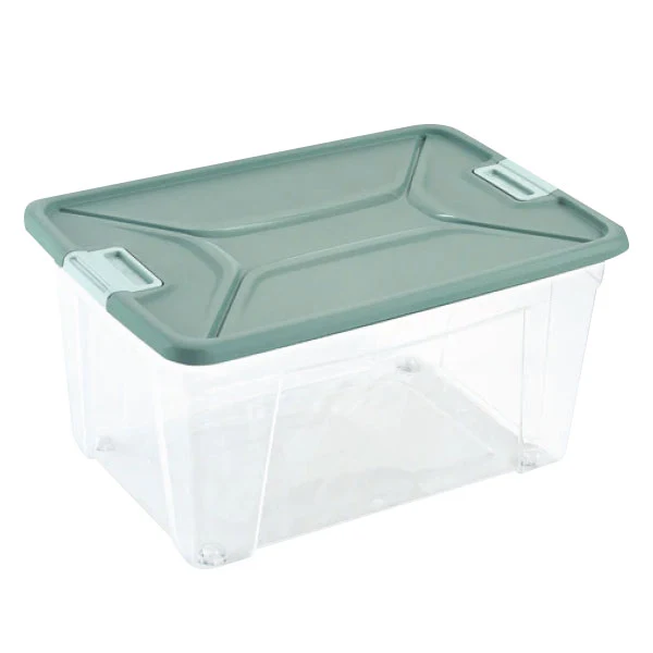 Box Trasparente Con Coperchio Klic Rolly 43lt