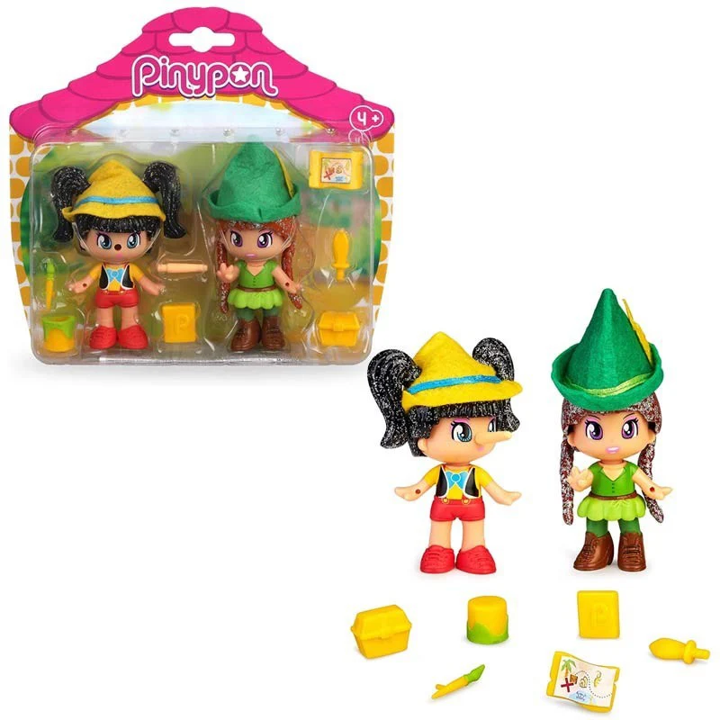 Pinypon Set 2 Personaggi Peter Pan E Pinocchio