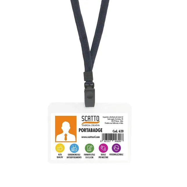 Portabadge Con Corda 9x5,5 620 Scatto