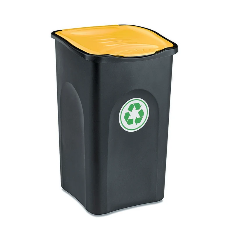 Pattumiera Ecogreen Nero/Giallo 50l 70650