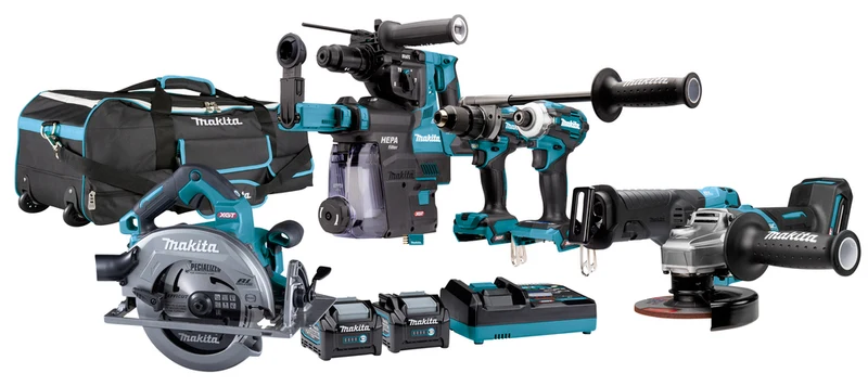 Combo Kit XGT 40Vmax (6 macchine: DF001G, TD001G, GA005G, HS003G, HR002G, JR001G) Makita