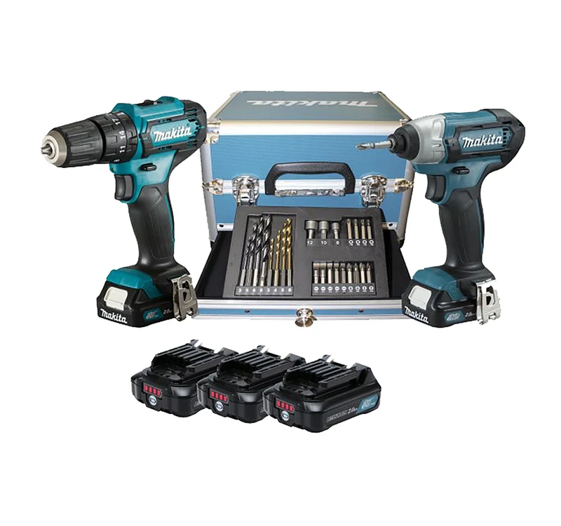 Combo Kit CXT 12Vmax (HP333D + TD110D, 3 batterie, valigetta alluminio) Makita