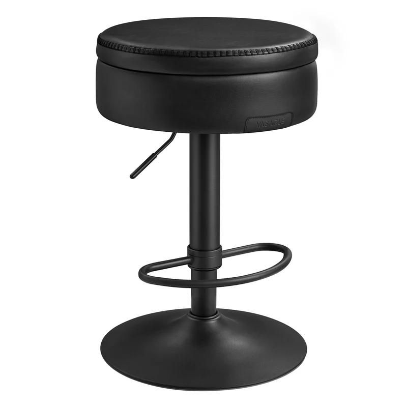 Sgabello da Bar da Cucina Regolabile in Altezza con Scomparto