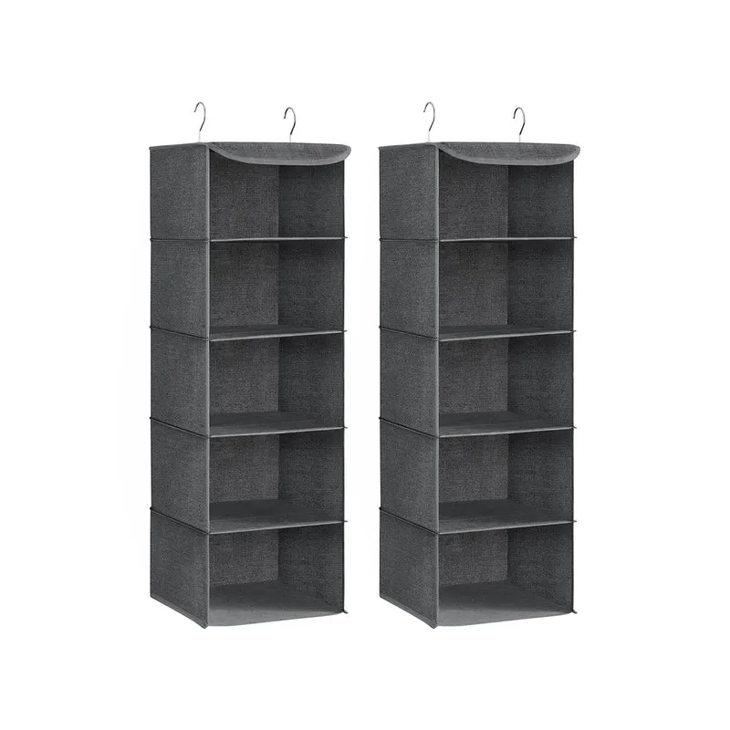 Set di 2 Portaoggetti da Appendere Grigio