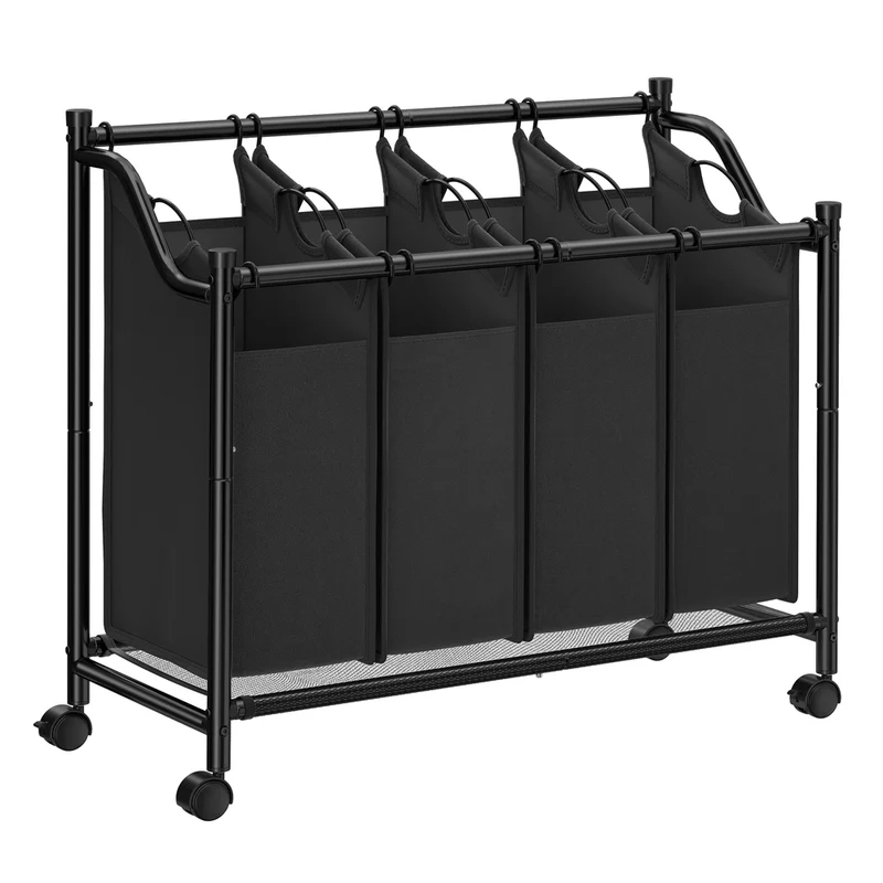 Carrello Porta Biancheria con 4 Sacchi
