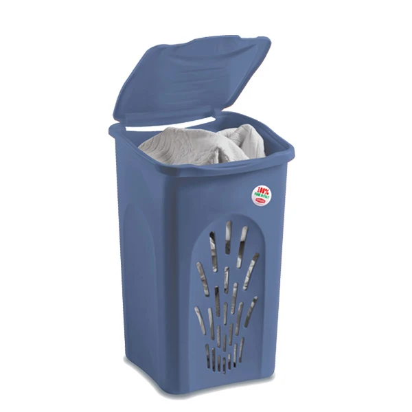 Stefanplast Portabiancheria Traforato "Linea Primavera" 50 LT | Ventilato e Capiente | Cesto Bucato Salvaspazio per Bagno e Lavanderia