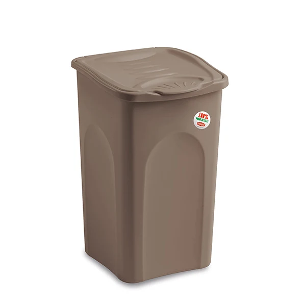 Stefanplast Portabiancheria "Linea Primavera" 50 LT | Design Armonioso e Capiente | Cesto Bucato Multiuso Salvaspazio | 37x37x56h cm