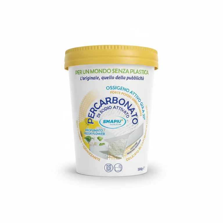 SMAPIÙ Percarbonato di Sodio Profumato Fresh Flower 500g | Smacchiante e Igienizzante all'Ossigeno Attivo | Attivo a 30°C | Plastic-Free