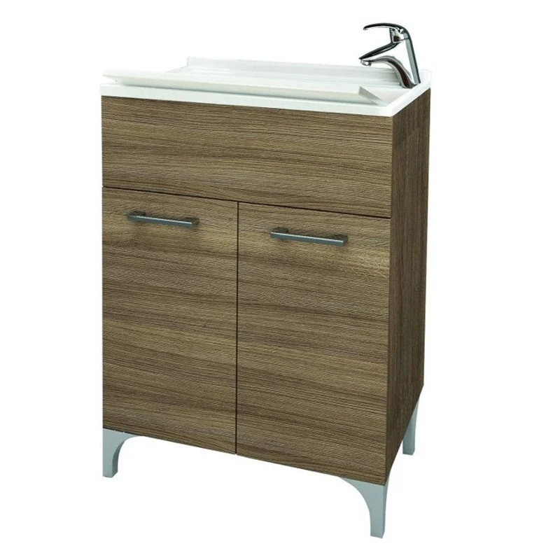 Lavatoio 2 ante da cm 60x50 colore rovere fumo
