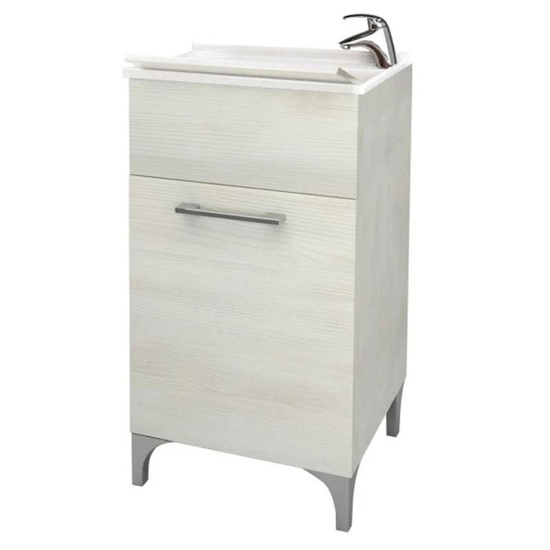 Lavatoio anta unica da cm 45x50 colore rovere bianco