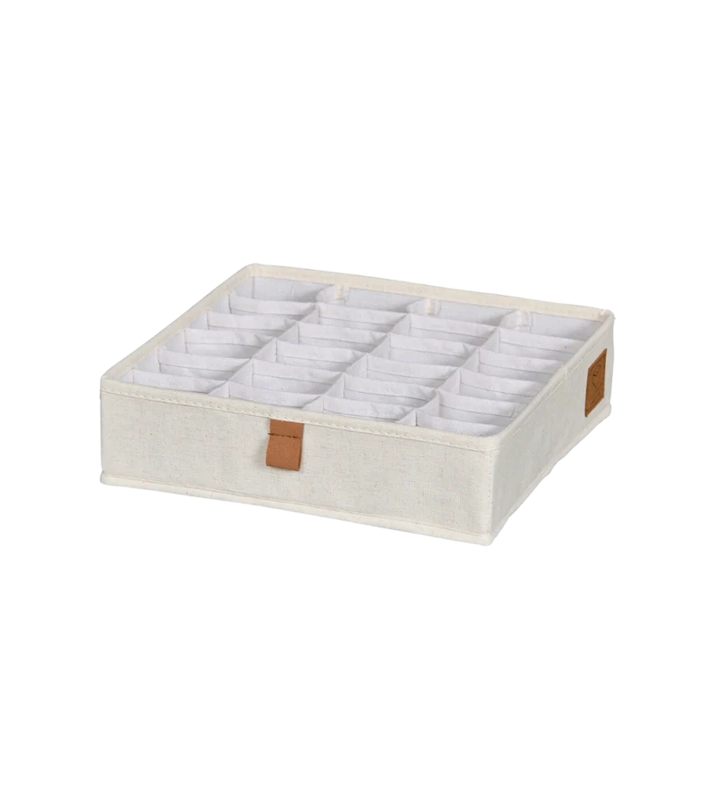 PREMIUM Wäsche Organizer Beige - 24 Fächer