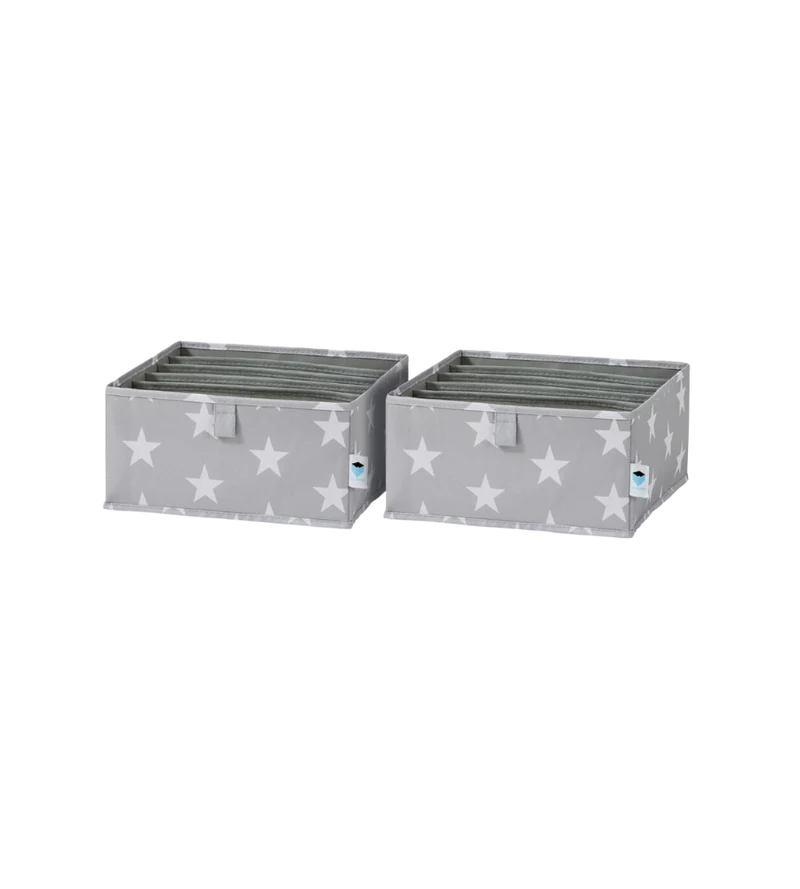 STAR Organizer 6 Fächer breit Grau - Set 2 Stk