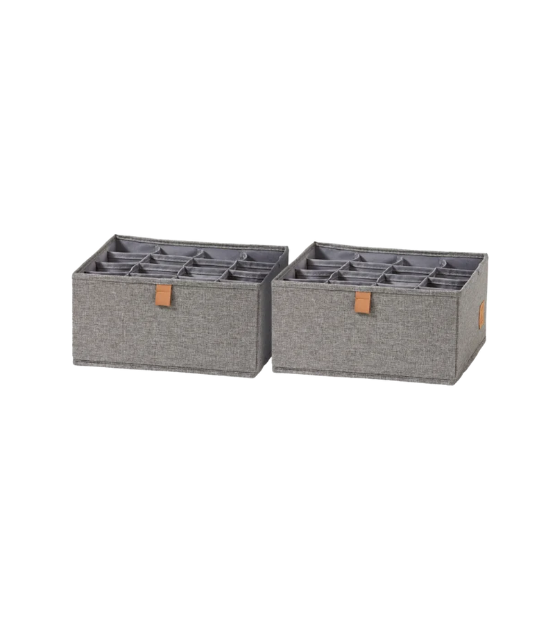 PREMIUM Organizer 16 Fächer Grau - Set 2 Stk
