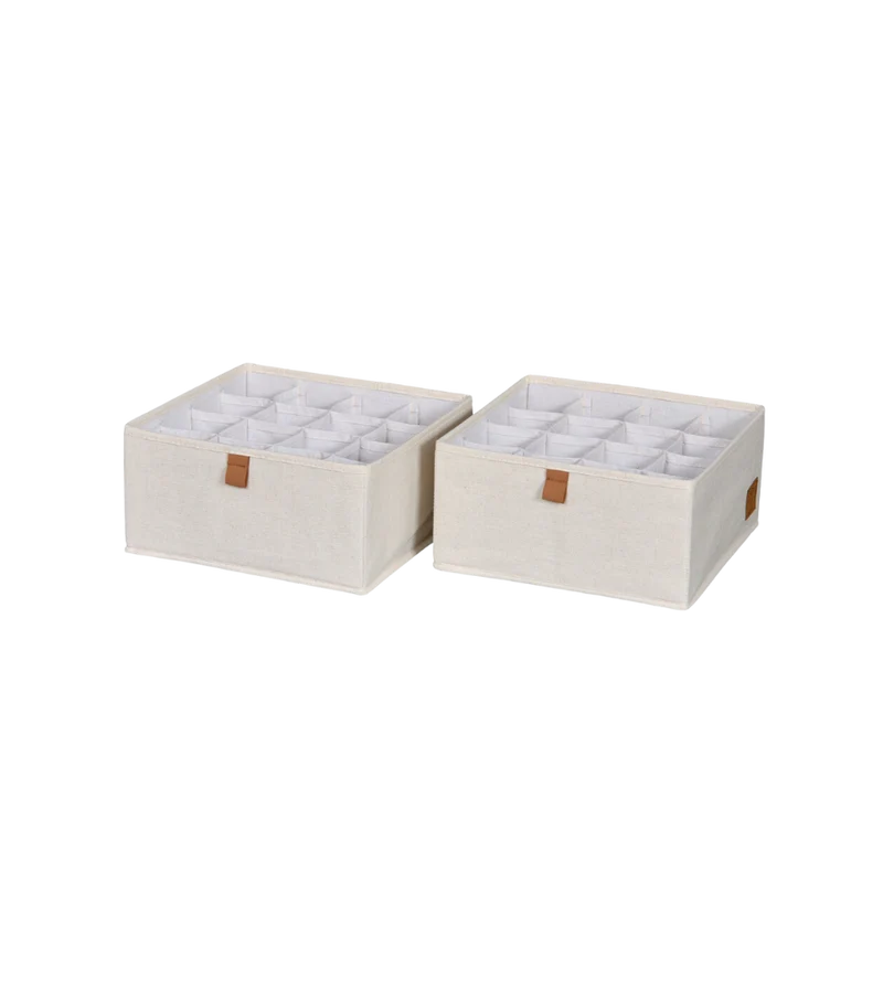 PREMIUM Organizer 16 Fächer Beige - Set 2 Stk