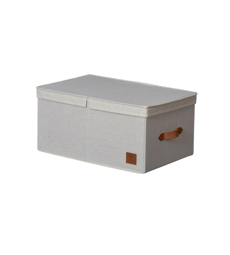 PREMIUM Aufbewahrungsbox mit Klappdeckel - Beige