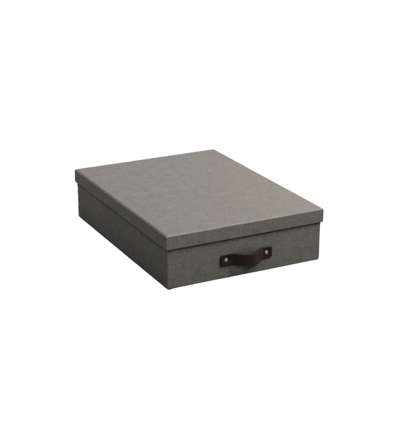 OSKAR Aufbewahrungsbox A4 - Grau Canvas