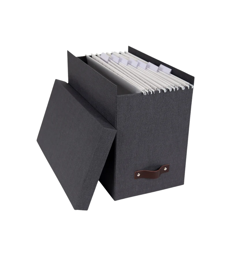 JOHAN Hängeregister-Box - Schwarz Canvas