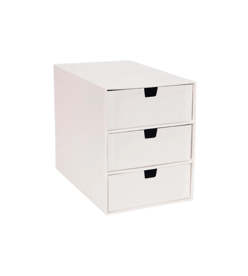 INGRID Schubladenbox 3 Fächer - Weiss