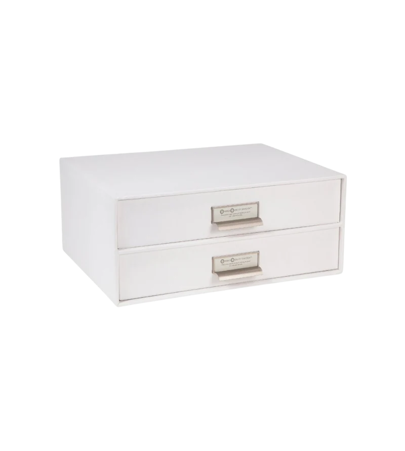 BIRGER Schubladenbox 2 Fächer - Weiss