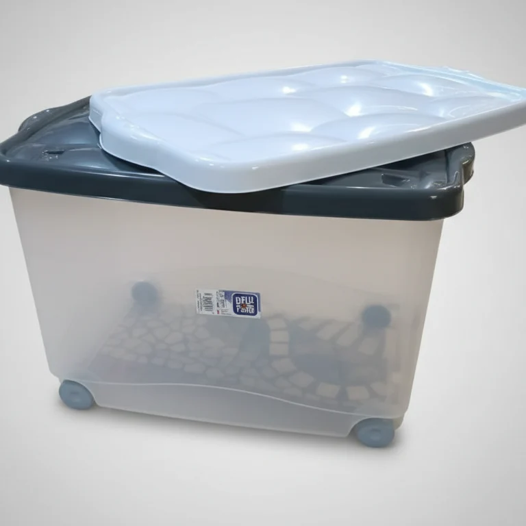 Belli e Forti Storage Box Tartarugo con Ruote | 60x40x36 cm | Contenitore Salvaspazio Impilabile | Coperchio Bianco o Antracite | Made in Italy