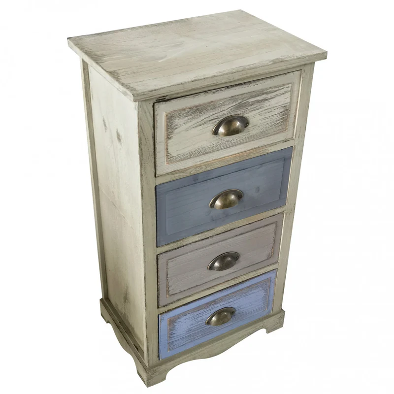 Mobiletto in legno con quattro cassetti ideale per interno 40x29xH72 cm
