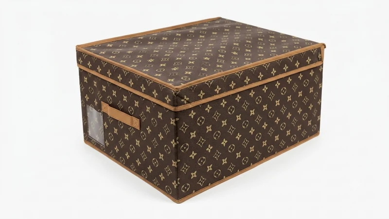 Arca Scatola Ordine Bauletto 50x40x25 cm | Contenitore Salvaspazio per Armadio | Protezione Antipolvere e Design Impilabile