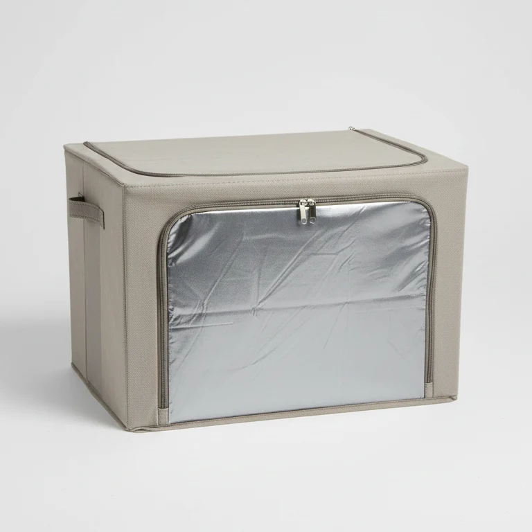AD Trend Scatola Contenitore XXL 60x42x40 cm | Struttura in Ferro Impilabile | Organizzazione Armadi per Piumoni e Coperte