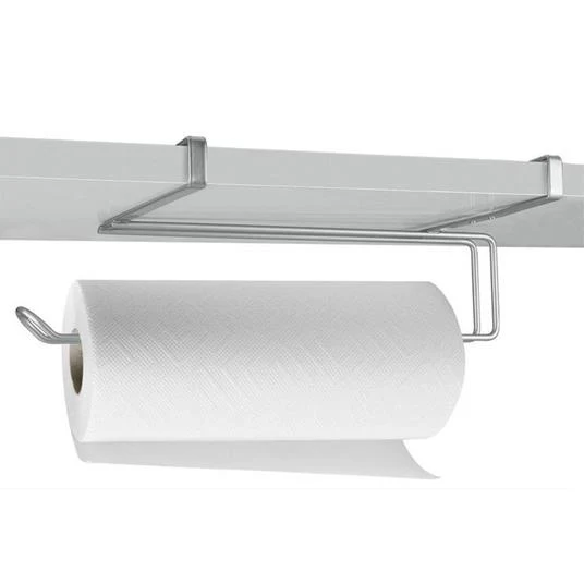Metaltex Porta Rotolo Carta Cucina Polytherm 35x18x10 cm – Supporto Sottopensile Antiruggine Senza Forare