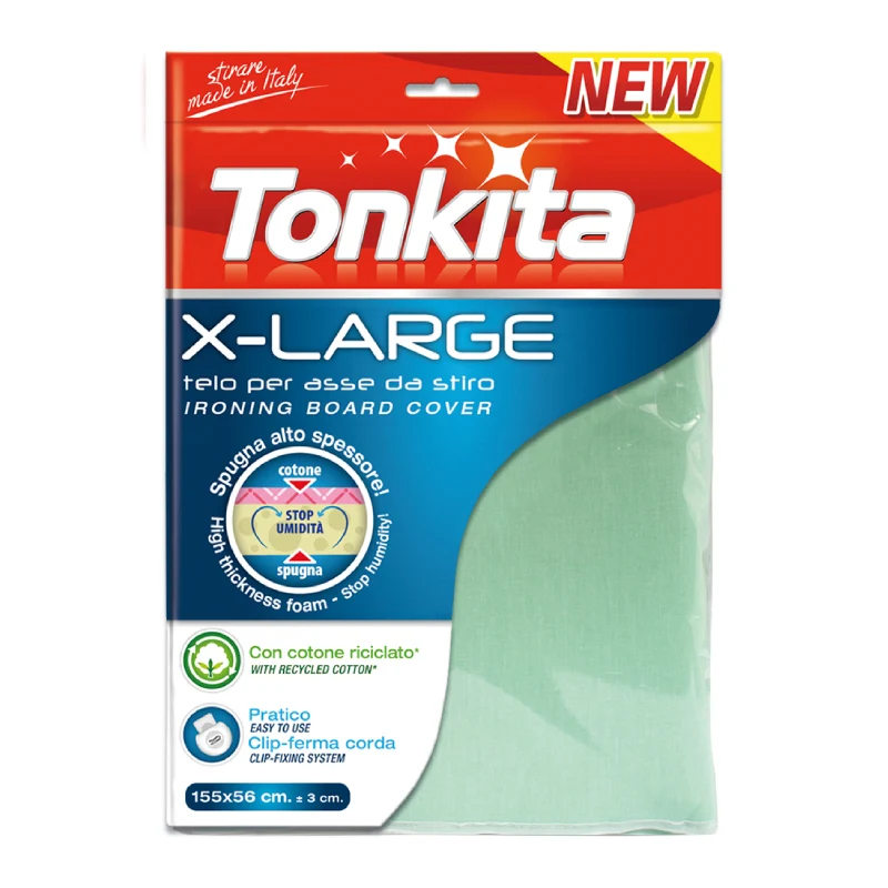 Tonkita Living X-Large Telo Asse da Stiro 155x56 cm – Ex Arix Jumbo – Spugna Alto Spessore Made in Italy