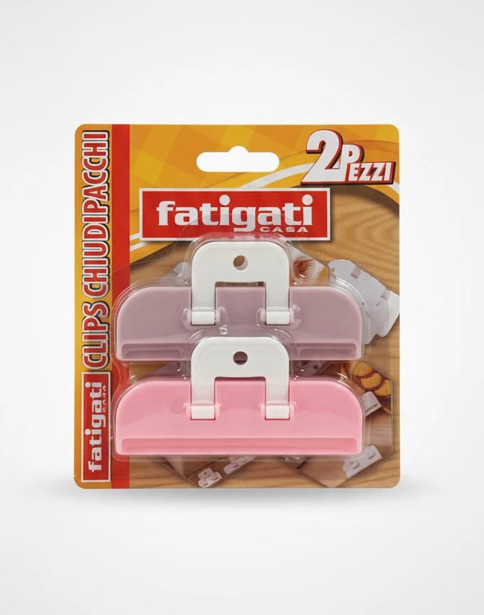 Fatigati Casa Clips Chiudipacchi 2 Pezzi – Pinze Sigilla Sacchetti per Alimenti