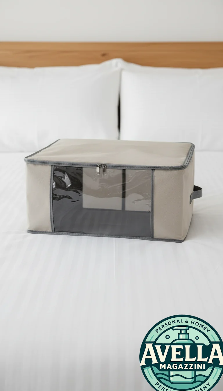 Dealo Box Guardaroba Tutto in Ordine 60x45x30 cm | Contenitore Pieghevole Maxi Capacità, Anti-Muffa, Traspirante, Salvaspazio Cambio Stagione