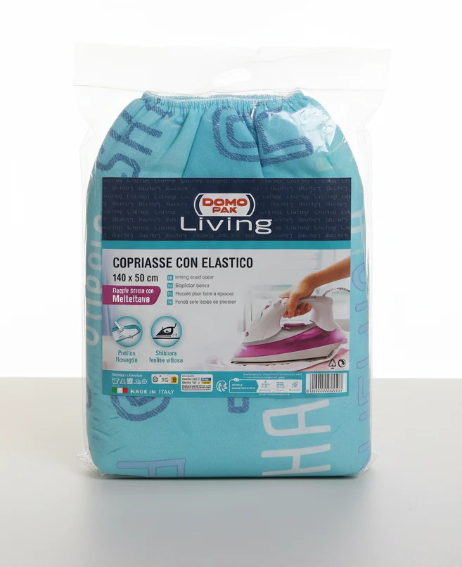 Domopak Living Copriasse da Stiro Universale 140x50 cm | Doppio Strato in Policotone e Mollettone | Bordo Elastico per Massima Stabilità | Vari Colori