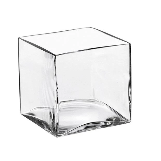 Vaso Quadrato Vetro 16x16x16 Cm