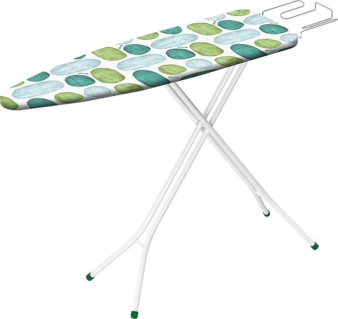 Gimi Jean Asse da Stiro in Acciaio 110x33 cm | Altezza Regolabile fino a 90 cm | Piano Traspirante in Rete e Poggiaferro in Griglia | Struttura Robusta Salvaspazio