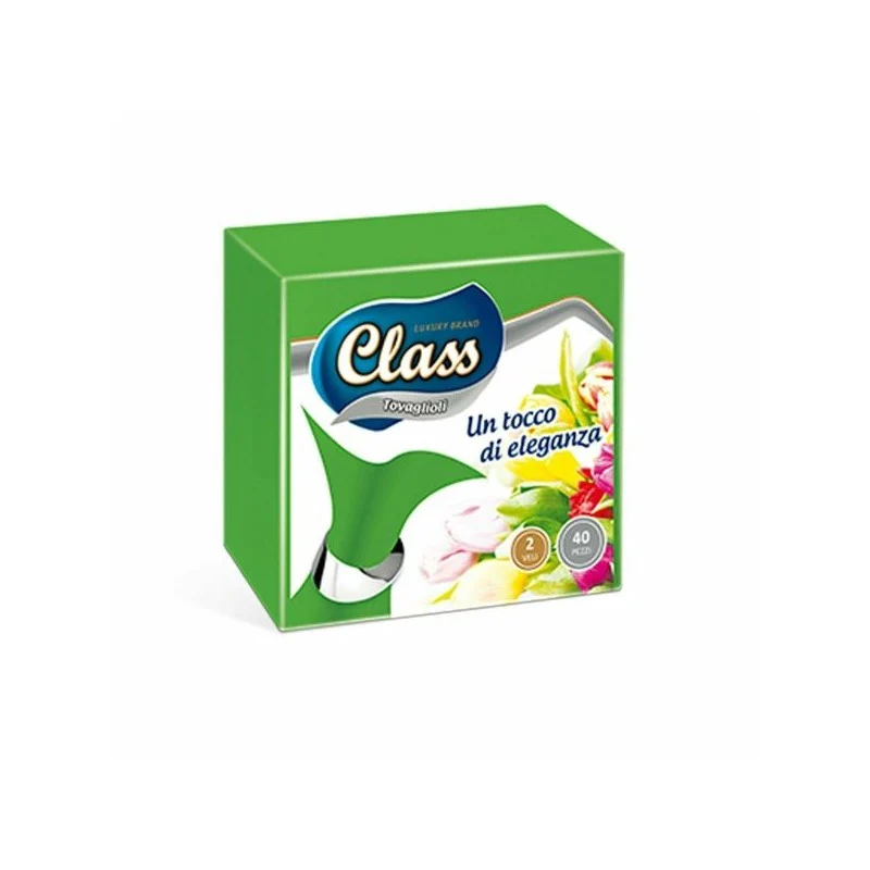 Vit Tovaglioli Class ,Verde , 2 veli, 40 pz