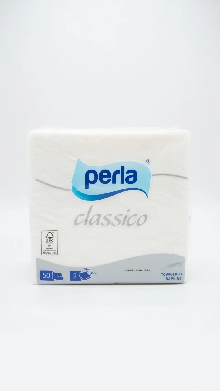 PERLA Tovaglioli di Carta 33x33 cm | 50 Pezzi | Doppia Ovatta 2 Veli | Morbidi e Resistenti per Tavola ed Eventi