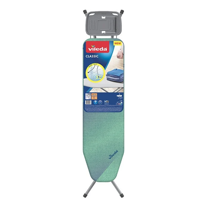 Vileda Asse da Stiro Classic 114x33 cm | Altezza Regolabile 71-90 cm | Piano Traspirante Anti-Condensa | Ultra-Leggera e Salvaspazio