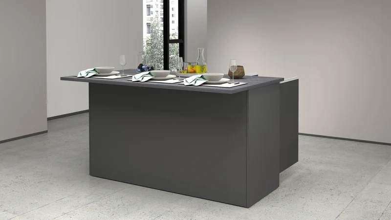 Isola Cucina SOLE 3 Ante – Antracite/Report, 155x90x90 cm, Made in Italy