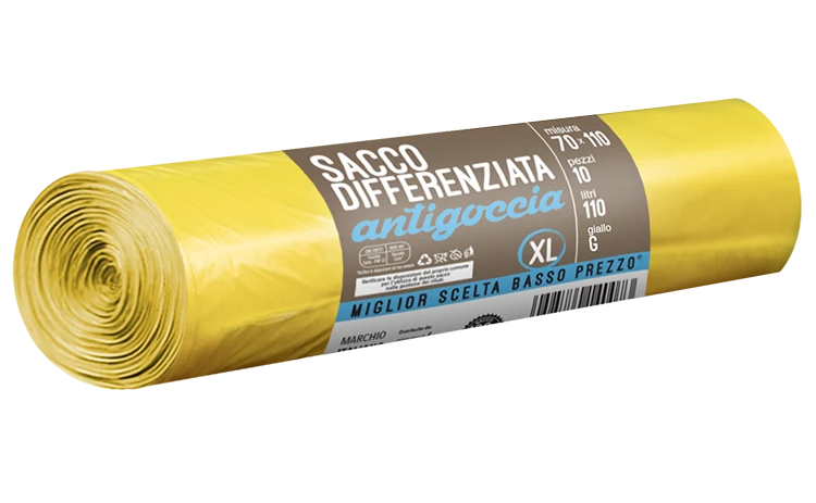 Sacco differenziata 70X110 , 10 PZ Giallo