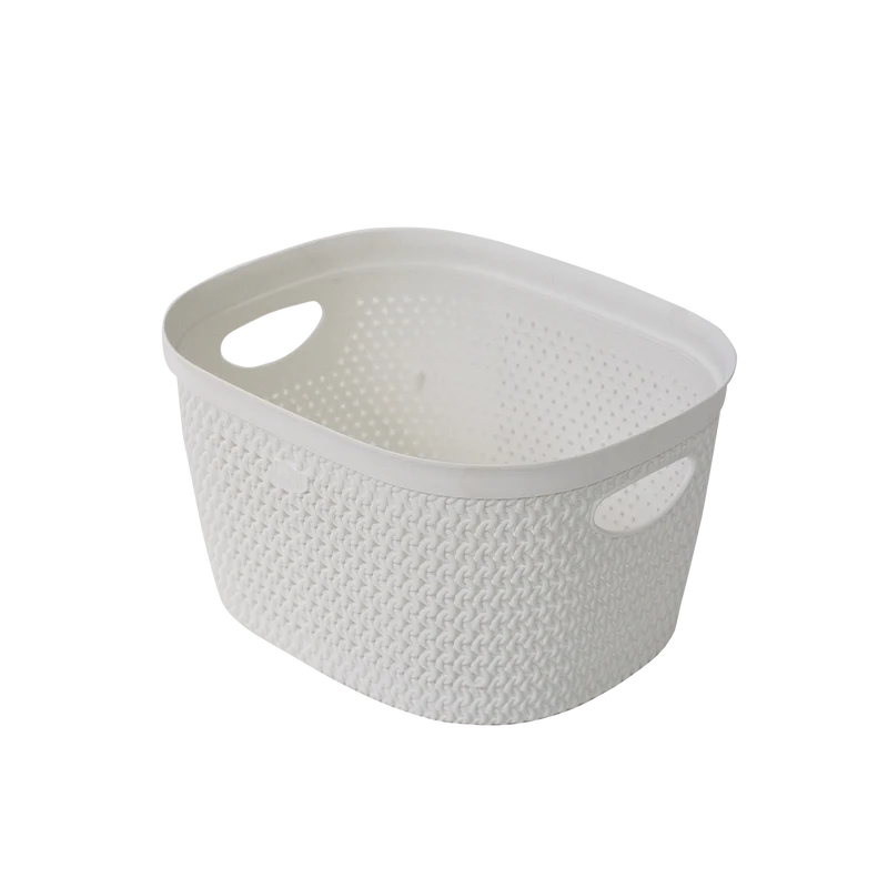 Belli e Forti INTRECCIO LINE CESTA S 26.5 × 22 × 15 cm colore Bianco