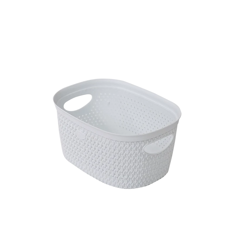 Belli e Forti INTRECCIO LINE CESTA XS 23.5 × 18 × 12 cm colore Bianco