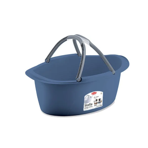 Stefanplast Superbacinella Stella Ovale 60cm con Manici Antiscivolo – Cesta Portabucato Multiuso Made in Italy