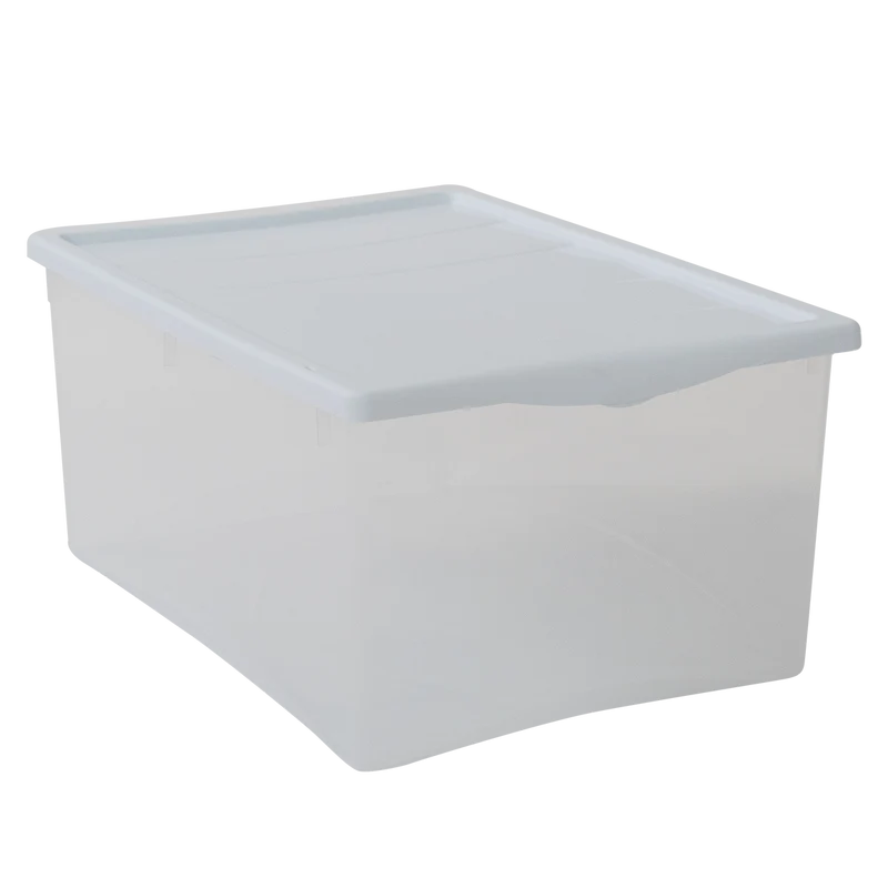Belli e Forti Box Contenitore Spring L 55x39x25cm | Scatola Salvaspazio Impilabile | Plastica Resistente per Armadi e Cambio Stagione | Made in Italy